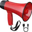 Megaphone Speaker Bullhorn Battery Powered 20W Portable Speaker Microphone System Battery Included Durable ABS Material Volume Control