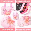 YANGTE Valentine's Day Gift Bags With Handles - 12Pcs Reusable Non-Woven Tote for Kids Classroom Exchange, Party Favor, Wrapping - Goody Bags for Giving