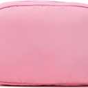 Pander Two Way Zipper Fanny Pack Nylon Everywhere Belt Bag for Women, Water Repellent Waist Packs, Crossbody Bags with Adjustable Strap (Light Pink).