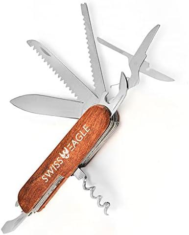 Swiss Eagle Multi-Tool Army Knife - Packs 11 Tools In Your Pocket