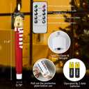 2 x DRomance Christmas Flameless Taper Candles Battery Operated with Remote and Timer Real Wax LED Flickering Taper Candles 3D Wick Hand-Colored Painted Deer Holiday Indoor Decor(2 Pack, 0.79 x 11.4)