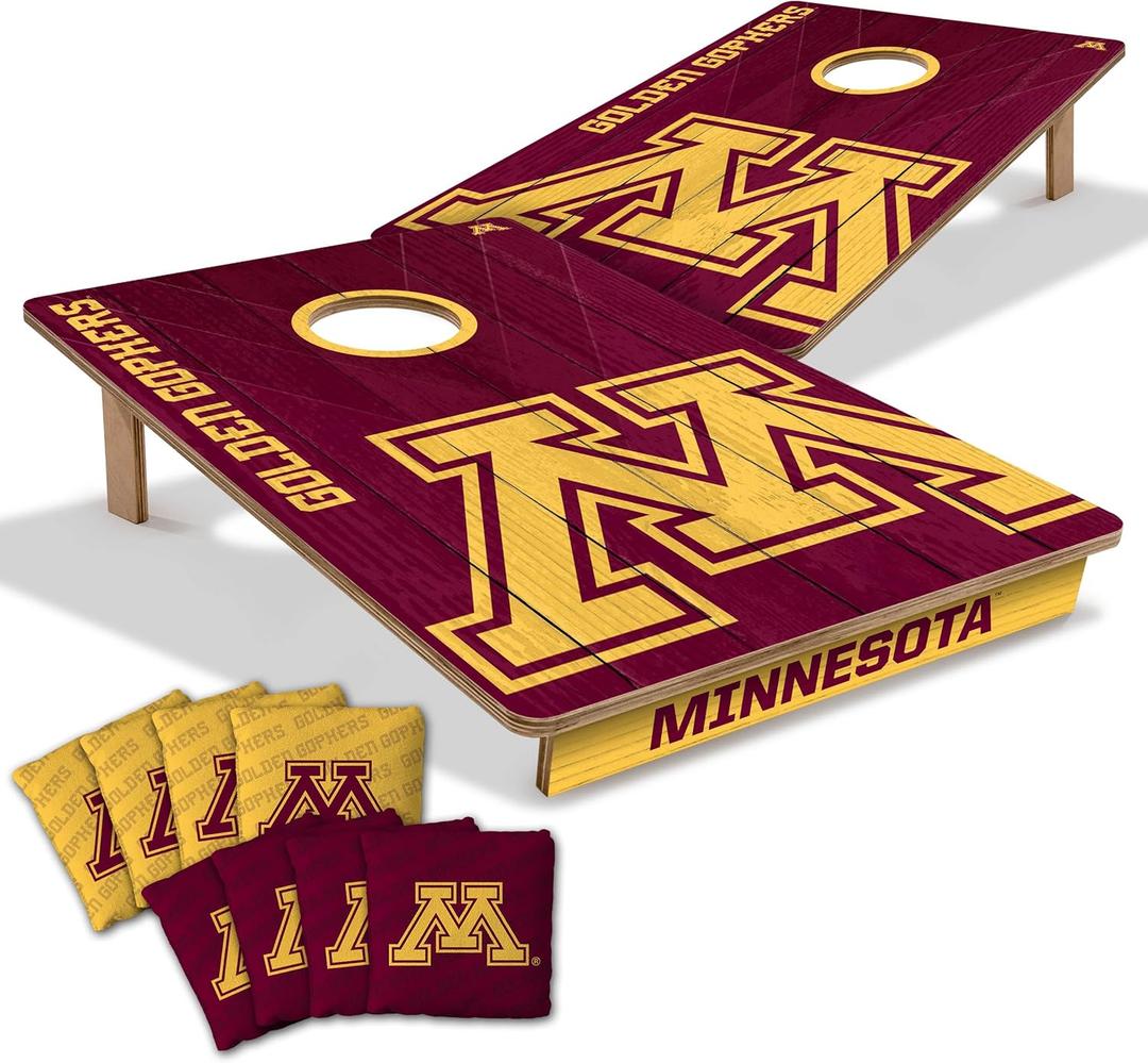 YouTheFan NCAA 2 x 3 Wood Cornhole Game with Logo Bags (Minnesota Golden Gophers)