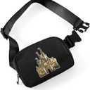 Magic Kingdom Sequin Belt Bag for Women Waterproof Waist Fanny Pack for Teen Girls Crossbody Bags for Traveling Jogging (blueA)