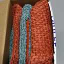 MIULEE Pack of 4 Couch Throw Pillow Covers 18x18 Inch Neutral Orange/Teal Soft Decorative Chenille Pillow Covers Farmhouse Accent Cushion Covers for Boho Home Decor Spring Sofa Bedroom Living Room