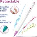 Zebra Pen CLiCKART Retractable Felt Tip Pen, Assorted Dark Ink Colors, 0.6mm Fine Point, Moisture Absorbing to Prevent Drying Out, No Bleed, Ideal for Journaling, Drawing and Writing, 12-Pack (69812)