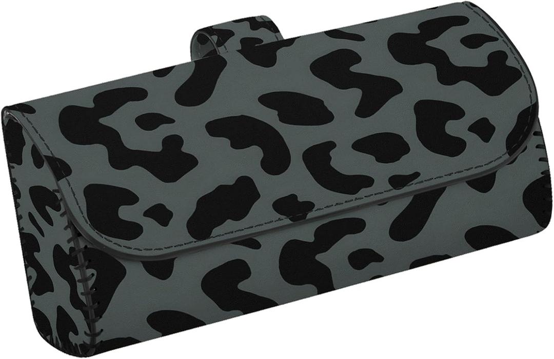 Printed Sunglasses Holder for Car,Auto Eyeglasses Organizer Case with Hidden Magnetic Closure,Vehicle Visor Accessories