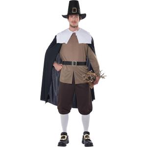 California Costumes Men Mayflower Pilgrim Man (Large, Brown/Black)