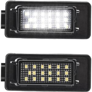 License Plate Lights Rear Number Lamps Fit Altima Sentra Versa Rogue 26510-8990E Xenon White Rear Tag Light Kit Assembly 2Pcs