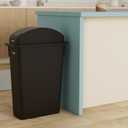 Winco Slender Trash Can, 23-Gallon, Black