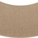 Curved Shower Rug for Camper, Non-Slip Semi-Circular Bath Mat, Quick Dry Corner Bathroom Rug, Easy Clean Curved Bath Mat for RV, Home, Bathtub, Shower (Khaki, 18''X39'')