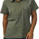 Mercer Culinary Women's Brewer Shirt, Olive Green, 3X