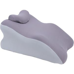 AUNMAS Bed Wedge Pillow, Memory Foam Back Support Reading Pillow for Sleeping Sitting Lying for Spine Alignment Neck Shoulder (Dual Gray)