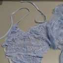 Avidlove 2 Piece Women Lingerie Bodysuit Lace Teddy Lace Kimono Robe Babydoll Lingerie Swimsuit Cover Up, Small