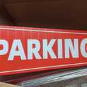 10 Pack Large Size 23 X 7.2 Inch Directional Parking Signs with Arrows - Durable Corrugated Plastic Event Parking Yard Signs, Red & White, Left & Right Arrow, with Stakes