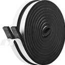 Kikerike Self Adhesive Foam Tape Weatherstrip 1In x 3/8In x 33Ft High Density Foam Insulation Strips Seal Weather Stripping with Strong Adhesive for Door and Window Sound Isolation Soundproofing