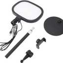 Desktop Video Conference Lighting Kit, Professional LED Light with Stand and Phone Holder, Adjustable Brightness and Color Temperature for Zoom Streaming Video Recording Makeup, US