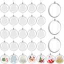 30 PCS Clear Ornament Balls,3.15 Inch Christmas Fillable Ornament Ball,Plastic Hanging Photo Picture Holder Balls for Christmas Tree,DIY Craft,Holiday,Wedding Decorations