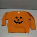 Toddler Girl/Boy Halloween Sweater Pumpkin Smile Embroidery Sweater Knitted Pullover Fall Winter Clothes Size 3-4Y