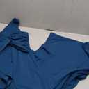 FQA Formal Evening Dresses for Women Elegant Evening Party Prom Dress Long Sexy V Neck Sleeveless Split Wrap (Large, Peacock Blue)