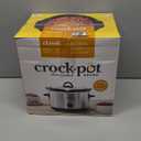 Crock-Pot 4.5 Quarts Manual Design Series Slow Cooker with 3 Manual Heat Settings Cooks Meals for 4 Plus People with Removable Stoneware Bowl, Silver