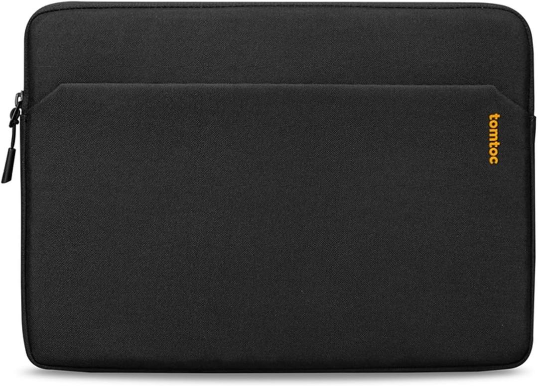 tomtoc Slim Laptop Sleeve for 14-inch MacBook Pro M4/M3/M2/M1 Pro/Max 2024-2021, Water-Resistant Protective Case for 13.8 Inch Surface Laptop AI PC, Accessory Bag (Black)
