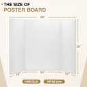 Chell 36" x 48" Large Trifold Poster Board, 2 Pack, White Corrugated Project Boards for Science Fair, School Projects, Event Displays and Business Presentations