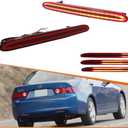 ADIIL Rear Fog Light Bumper Reflector Brake Tail Sequential Flash Singal Lights For 2004-2008 Honda Acura Accord, 2007-2008 Honda Odyssey, 2005-2006 Honda CR-V, 2009-2011 Honda Element (Red Lens)
