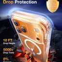 Diaclara Magnetic Designed for iPhone 17 Pro Max Case Full Body Bumper,[Compatible with MagSafe] Military Drop Proof Cover with Built-in Touch Sensitive Anti-Scratch Screen Protector, Clear Glitter