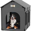 Dog House Indoor Dog Kennel Bed Mat with Cushion for Small Medium Large Dogs Cats, Winter Warm Cat Nest Puppy Cave Sofa Pet Products Easy Assembly (Grey, X-L: 33.9" L x 26.8" W x 33.9" H)