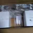 Ascher Bathroom Vanity Light Fixtures, 3 Light Wall Sconces Lighting with Clear Glass Shade, Brushed Nickel Wall Lights for Mirror, Kitchen, Living Room, Gallery, E26 Base (Bulbs Not Included)