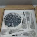 Pendant Light Fixtures 5-Light Kitchen Island Pendant Lights Modern Chandelier Dimmable LED Pendant Lighting for Kitchen Island Dining Room Bathroom Bar, Brushed Nickel 6000K Cool White