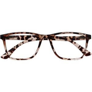 OPULIZE NYX Reading Glasses with Blue Light Blocking for Women Men, Rectangular Frame with UV & Eyestrain Protection, Anti-Glare Computer Gaming Glasses, Brown Tortoiseshell +0.0 (Pack of 1)