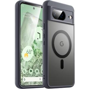 JETech Magnetic Case for Google Pixel 8 6.2-Inch 2023, Compatible with MagSafe, Translucent Matte Back Shockproof Phone Cover (Hazel)