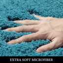 MIULEE Teal Bathroom Rugs, Soft Absorbent Microfiber Bath Rugs Non Slip Quick Dry Fluffy Bath Mats for Bathroom Floor Tub Showers, Machine Washable, 20x30 Inch