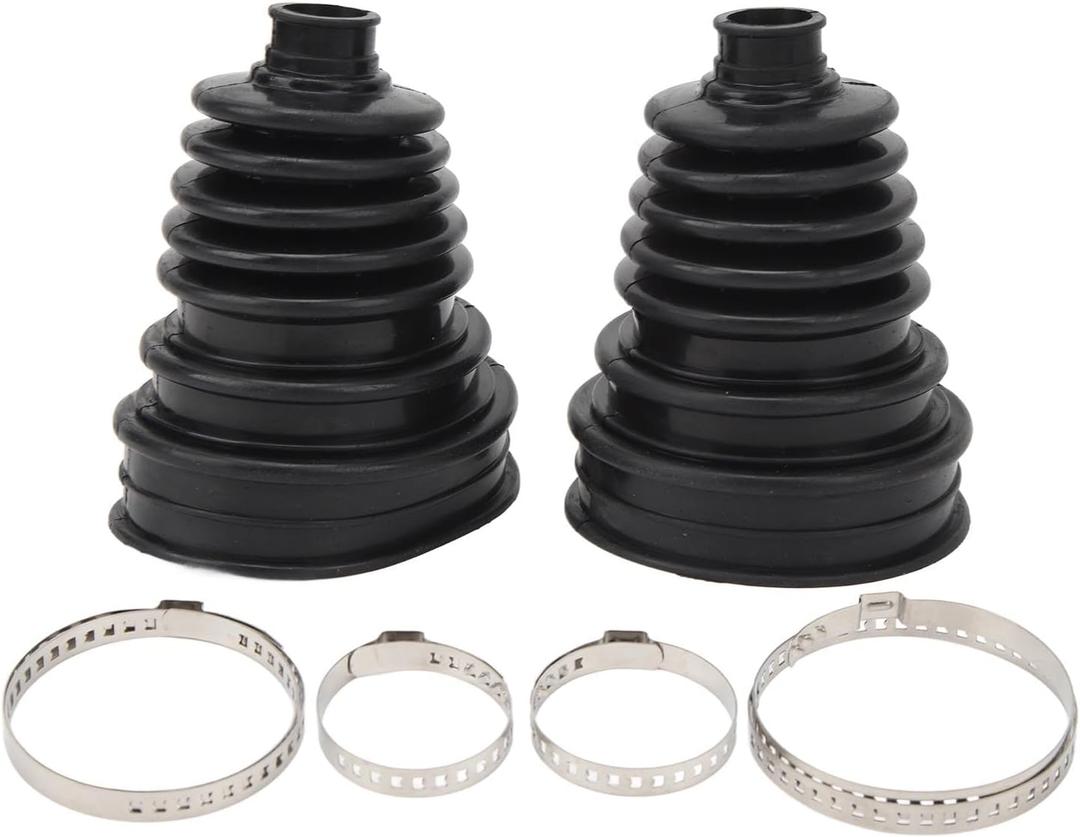 Universal CV Boot Kit - Constant Velocity Joint Boots for Drive Shaft, Flexible Durable Rubber Replacement CV Axle Boot Covers, Fits Most Cars & Trucks (Black)