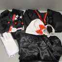 ReliBeauty Magician Costume Kids with Hat and Gloves (6-7/130, Black)
