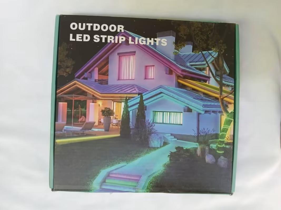 Outdoor LED Strip Lights Waterproof,Music Sync RGB IP68 Outside Led Light Strips Waterproof with App and Remote,Exterior Led Rope Lights for Deck,Balcony,Roof,Garden,Pool (50FT)