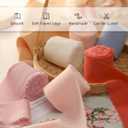 2 x Pretty Jolly Red Pink White Chiffon Ribbon for Gift Wrapping 3 Rolls 2 Inch x 7Yd Silk Ribbons Handmade Fringe Fabric Ribbon for Flower Bouquet,Wedding Invitations,DIY Crafts and Hair Bows