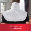 Sunbeam Contoured Heating Pad for Neck & Shoulder Pain Relief with Auto Shut Off Moist Heating Option 22 x 19 Grey