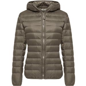 Wantdo Women's Hooded Packable Ultra Light Weight Short Down Jacket, M