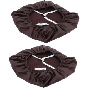 Hemoton 2Pcs Elastic Chair Covers PU Slipcovers for Dining Kitchen and Banquet Use Comfortable and Removable Protector for Chairs
