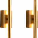 2pack Slender Bar Linear Mirror Light for Modern LED Linear Wall Light Long Strip Wall Bathroom Corridor Aisle Living Room Background Bedroom Bedside Indoor Wall Lam (Gold)