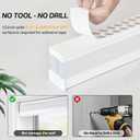 LazBlinds Cordless Cellular Blinds, No Drill Blackout Honeycomb Shades for Indoor Windows, Insulated UV Protection Cellular Shades, Easy Inside Mount, 33" W x 48" H, White