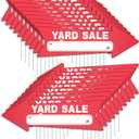 Yard Sale Red Arrow Signs with Stakes-16 x 5 in Double Sided,Outdoor Estate Sale Signs for Business,This Way Arrow Yard Signs,Plastic Garage Sale Sign Outdoor (20)