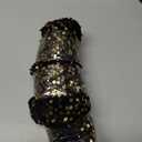 Allegra K Women's Sequin Shrug Open Front Collarless Glitter Sparkly Crop Blazer Jacket L