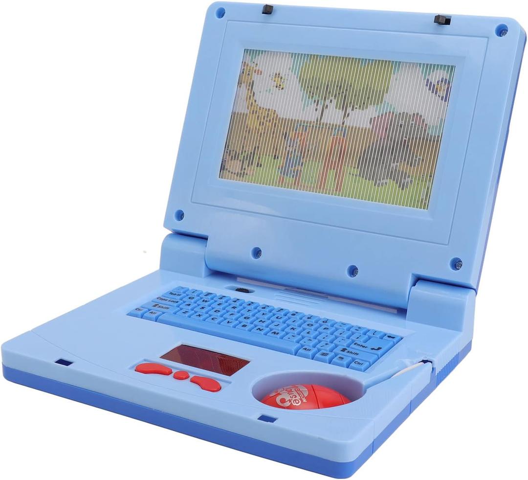 Bnineteenteam Kids Learning Education Toys, Kids Laptop Computer for Ages 3 - Blue Non Retractable Mouse