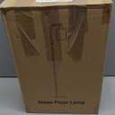 Dimmable Gold Floor Lamp for Living Room with Clear Glass Lampshade, Glass Modern Floor Lamp with 900LM Edison Bulb Included, Standing Tall Lamp for Bedroom, Office, Reading Room, Corner