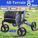 Aliseniors Upright Walker with Seat, Extra-Wide Bariatric for Seniors 300lb