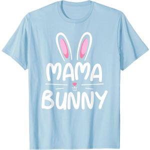 Mama Bunny T-Shirt Matching Family Easter Shirt Mom Gift T-Shirt 2XL