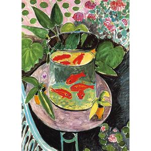 Comitok Gold Fish 1000 Piece Jigsaw Puzzle for Adults Henri Matisse Floor Hand Difficult Challenging Puzzles with Letters on Back Art Game Fun Toy for Women & Men Gift